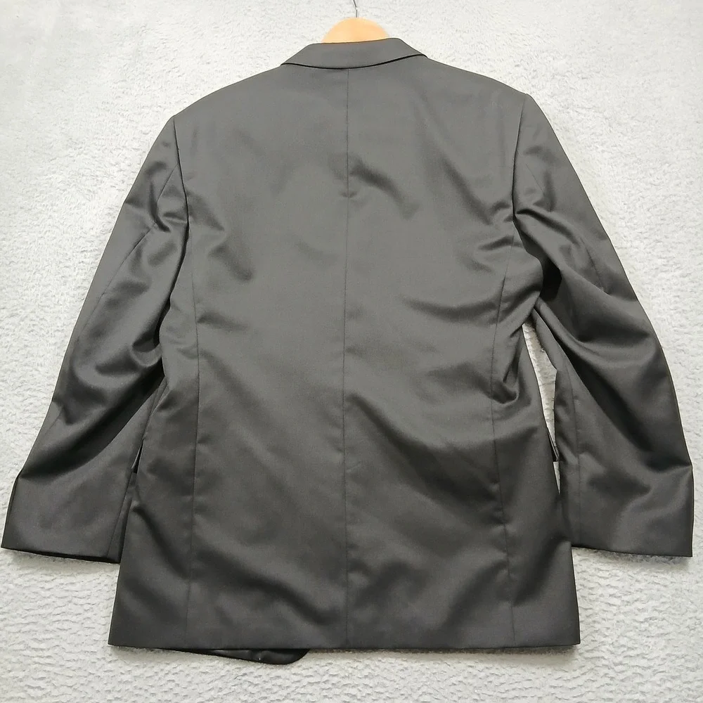 Jones New York Blazer Mens 41R Black 100% Wool 3 Button Sport Coat JNY‎ Lined
